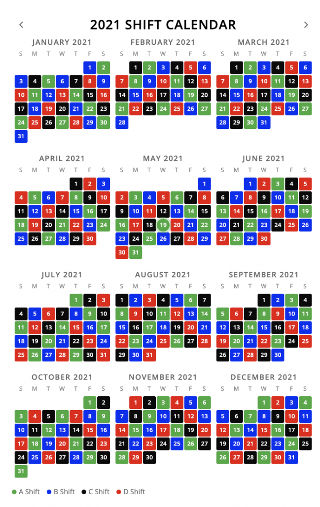 2021 12 Hour Rotating Shift Calendar 14 Dupont Shift Schedule